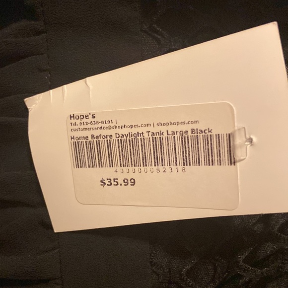 BUNDLE DISCOUNTS!  Large Shop Hopes mesh knit tank tube top peplum black shirt - Picture 6 of 7